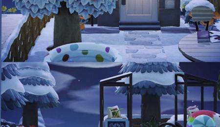 Petit village sous la neige