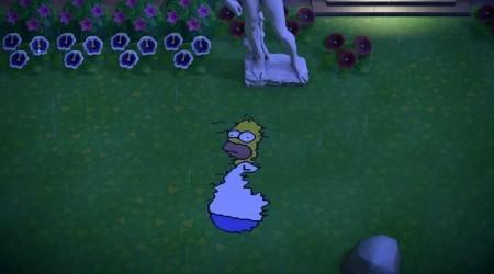 Les Simpsons : mème Homer dans le buisson