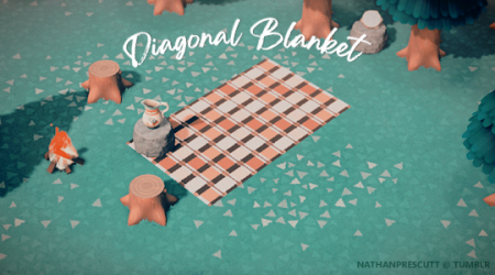 Couverture pique-nique diagonale brune