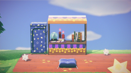 Stand céleste violet