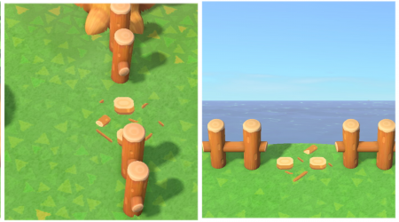 Barrière en bois cassée