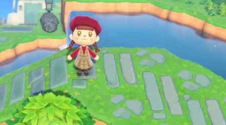 Chemin pavé gris horizontal