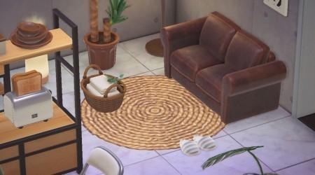 Tapis en osier (rond ou ovale)