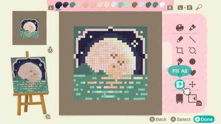 Tableau pleine lune montagnes