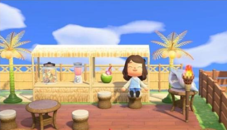 Stand tiki paille plage