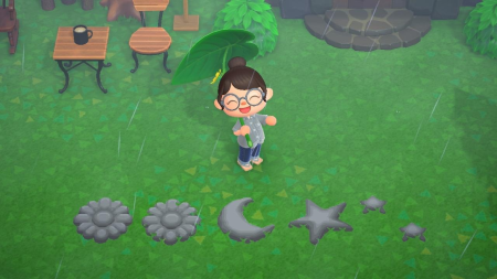 Motif pierre étoile, fleur, lune