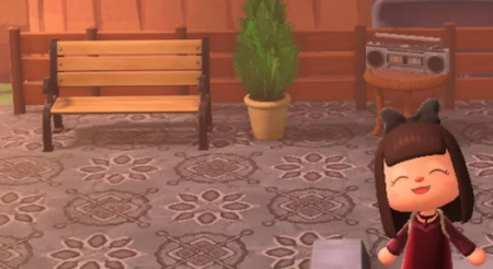 Motif sol noir fleuri