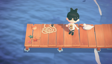 Corde d'amarrage au ponton