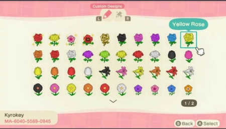 Icône de chaque fleur