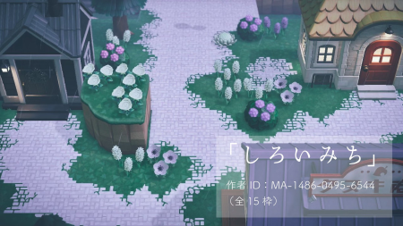 Chemin incrusté briques blanches