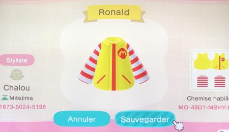 Tenue Ronald Macdonald’s