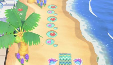 Flaques d'eau rondes