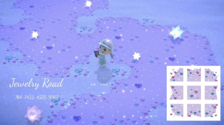 Chemin pierres précieuses et joyaux