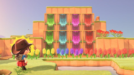 Cascade magique féérique colorée