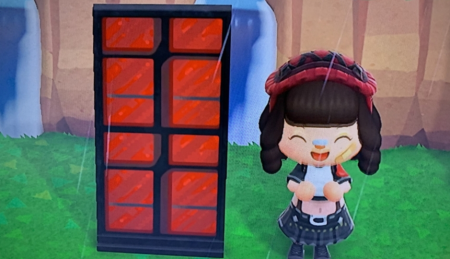 Fenêtre vitres rouges halloween