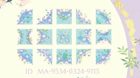 Chemin incrusté bleu clair