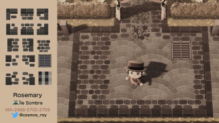 Pavés et roses noires