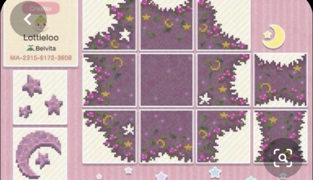 Chemin incrusté rose/violet