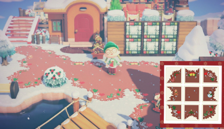 Chemin neige, hiver, Noël