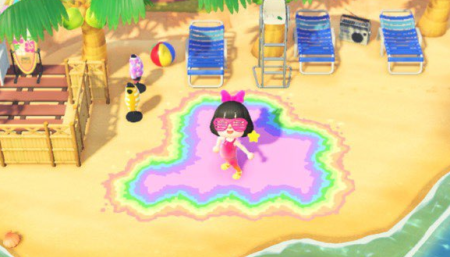 Sol incrusté multicolore / arc-en-ciel