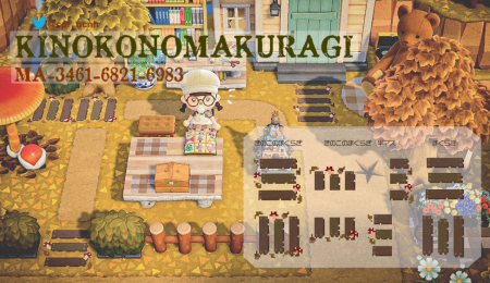 Chemin en planches et champignons