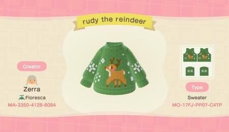 Pull hiver Noël : Rudolphe le renne