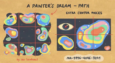 Chemin galaxie, peinture