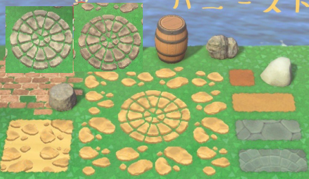 Rond en pierre et pierres au sol (divers coloris)