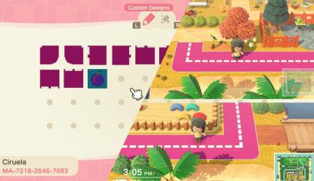 Route, chemin urbain rose