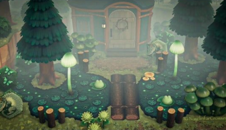 Chemin marécage enchanté, marais, eau