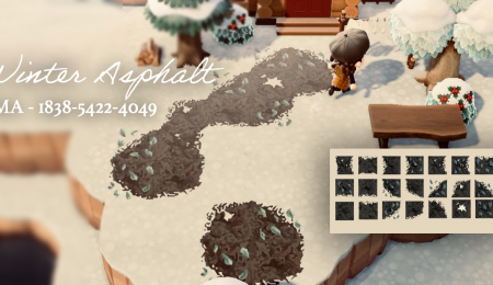 Goudron, pierre, gravier neige hiver